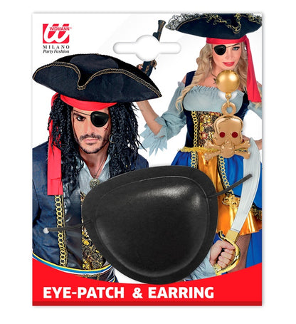 Pirate Set  Eye-Patch, Earring  3 Styles Ass.
