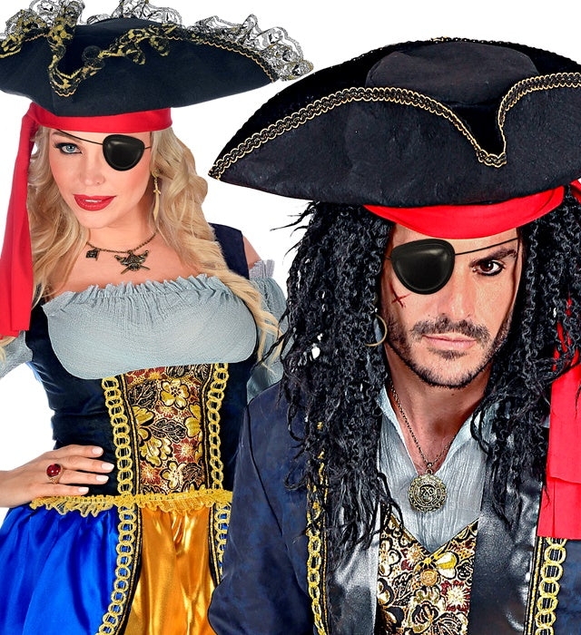 Pirate Set  Eye-Patch, Earring  3 Styles Ass.