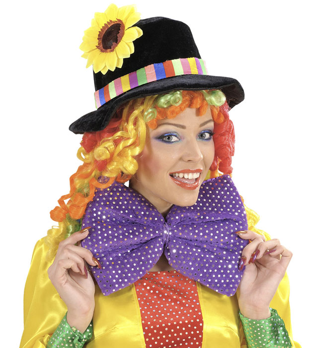 Maxi Bow Tie Velvet & Sequin - 4Colors Ass.