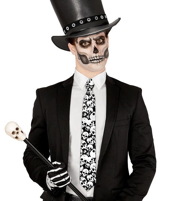 Satin Skulls Tie
