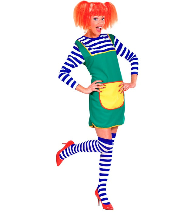 White-Blue Striped Over The Knee Socks  Heavy Quality 