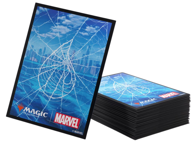 Magic: The Gathering - Marvel's Spider-Man 100ct Deck Protector Sleeves - Clear Box Land Black