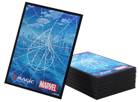 Magic: The Gathering - Marvel's Spider-Man 100ct Deck Protector Sleeves - Clear Box Land Black
