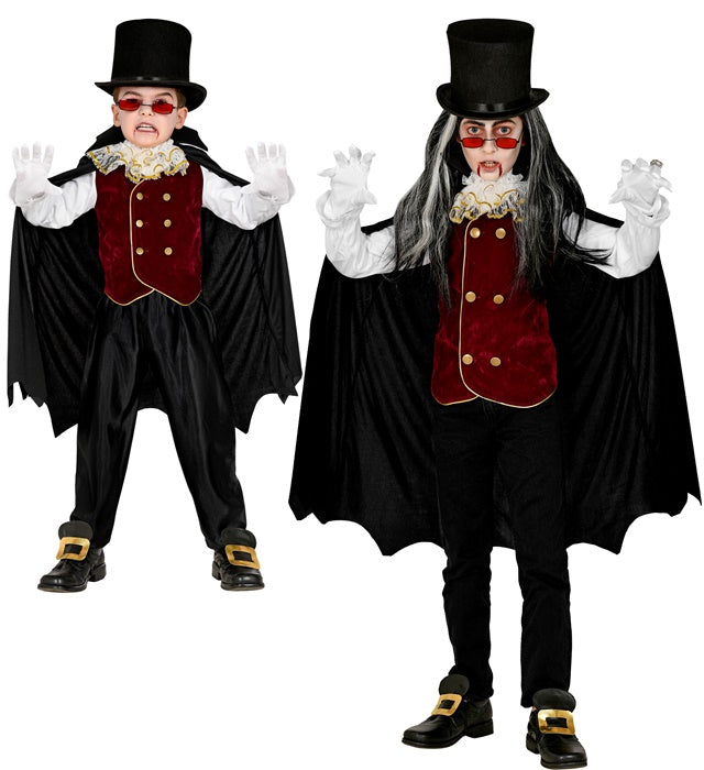 Vampire  Shirt With Vest And Jabot, Cape With Collar 