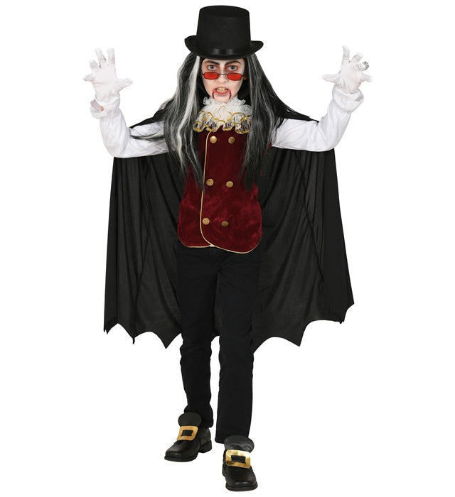 Vampire  Shirt With Vest And Jabot, Cape With Collar 