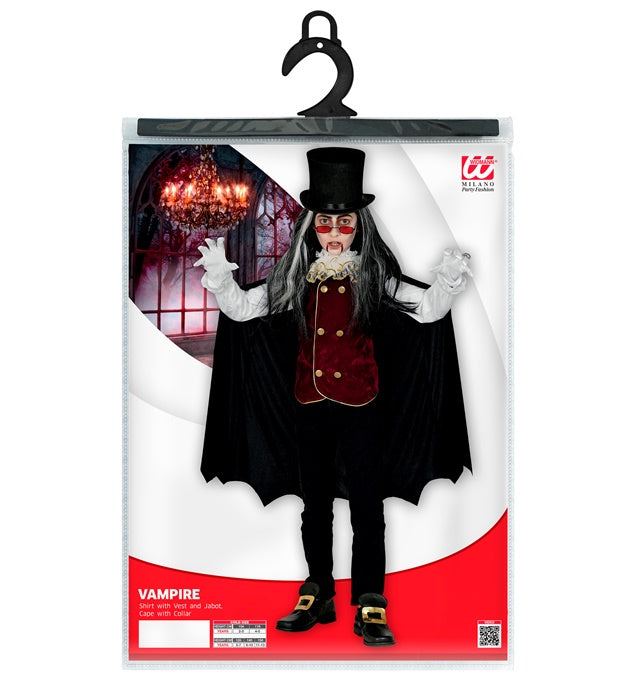 Vampire  Shirt With Vest And Jabot, Cape With Collar 