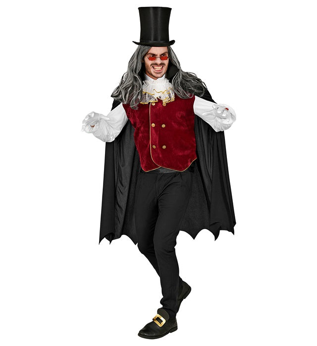 Vampire  Shirt With Vest And Jabot, Cape With Collar 