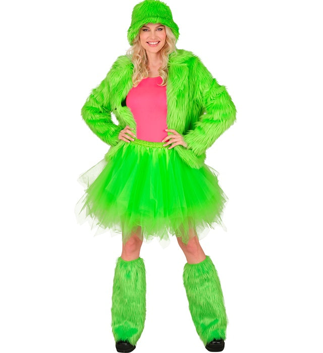 Neon Green Tutu With Inner Pocket For Led Lights