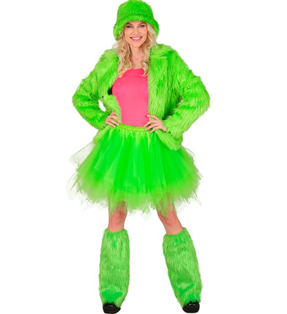 Neon Green Tutu With Inner Pocket For Led Lights