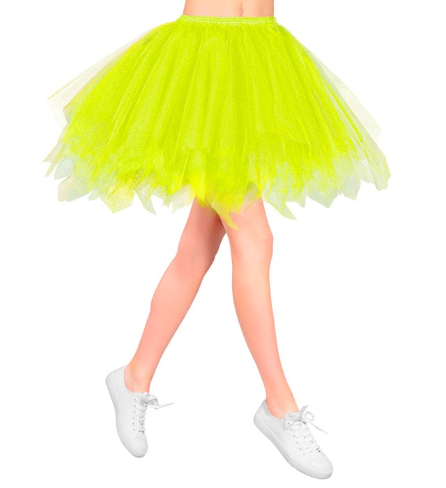Neon Yellow Tutu With Inner Pocket For Led Lights