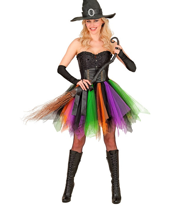 Black-Purple-Green-Orange Tutu With Inner Pocket For Led Lights