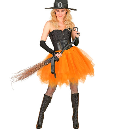 Neon Orange Tutu With Inner Pocket For Led Lights