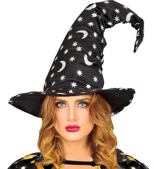 Witch | Wizard Hat With Moon &amp; Stars Adult Size
