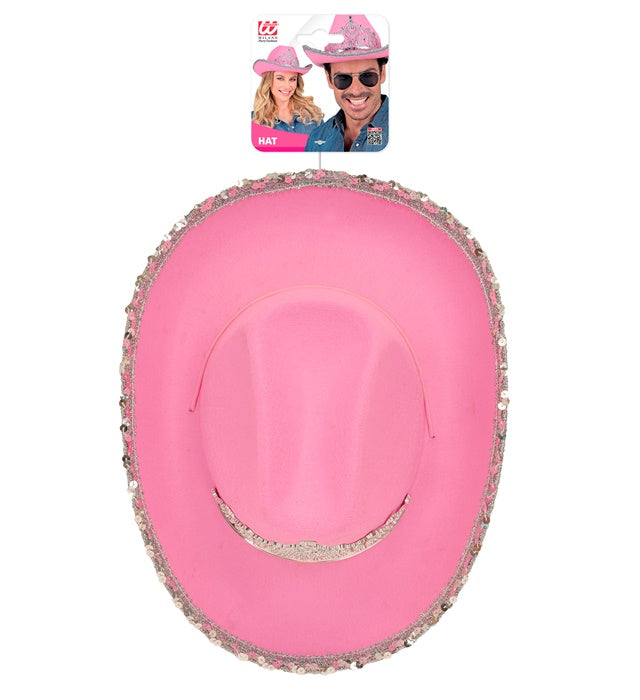 Pink Party Cowgirl Hat With Tiara