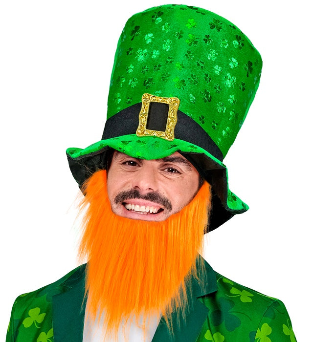 St. Patrick'S Day Top Hat With Beard 23 Cm