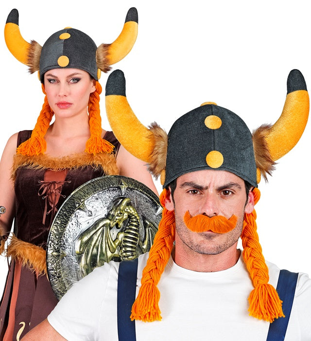 Viking Helmet With Plaits