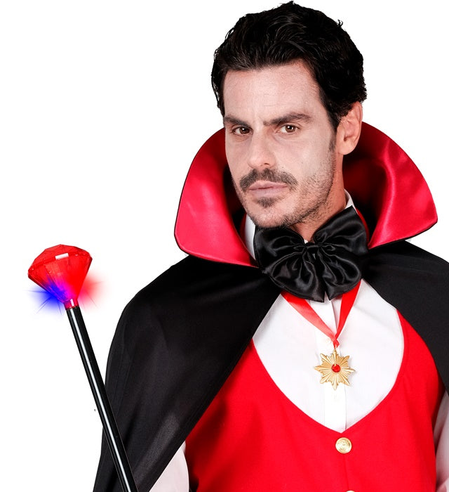 Blinking Light Ruby Cane 88 Cm - Activated By Shaking