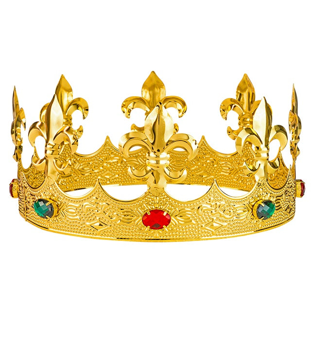 Metal Gold Crown With Gems