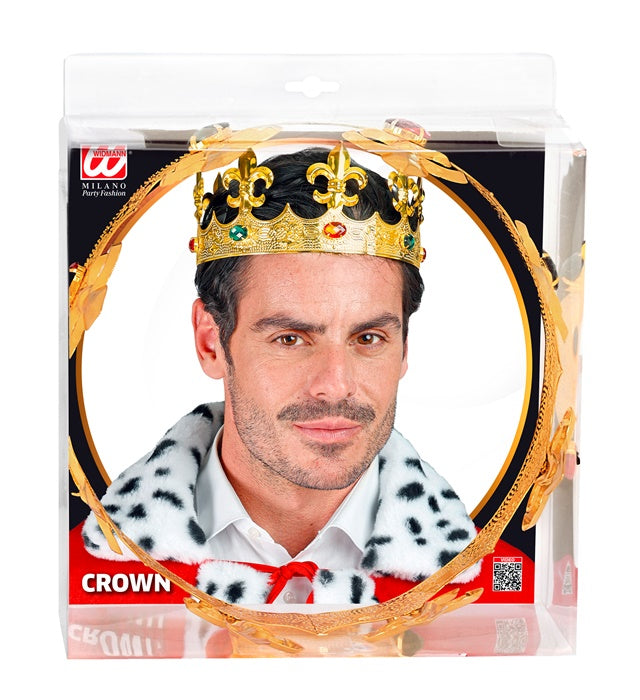 Metal Gold Crown With Gems