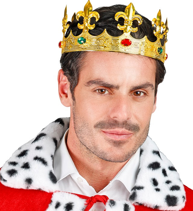 Metal Gold Crown With Gems