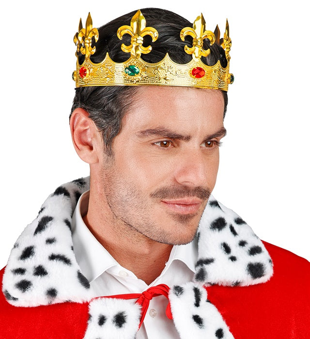 Metal Gold Crown With Gems