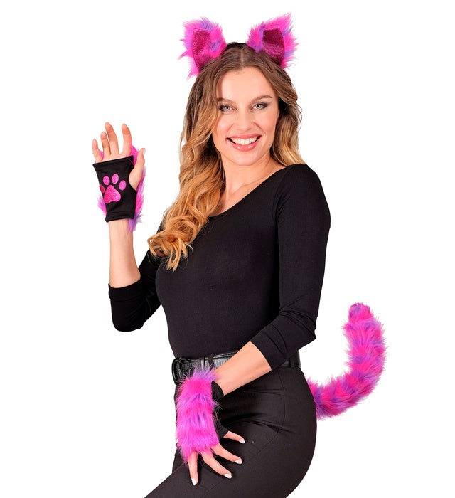 Cosplay Neon Cat  Ears, Tail, Gloves 
