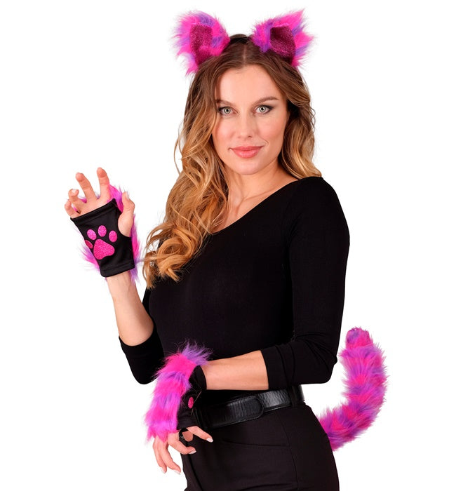 Cosplay Neon Cat  Ears, Tail, Gloves 