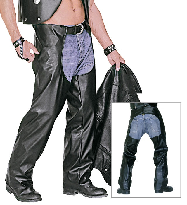 Leather Look Rocker / Biker Chaps