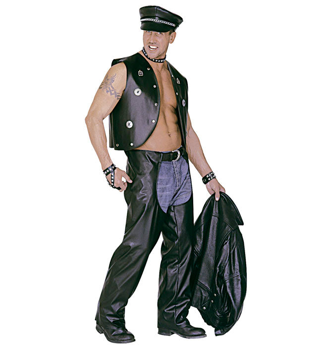 Leather Look Rocker / Biker Chaps