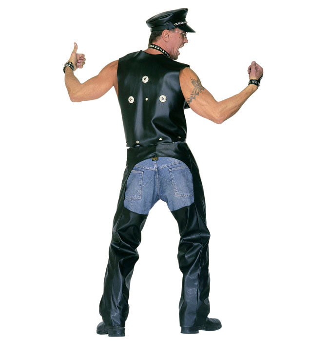 Leather Look Rocker / Biker Chaps