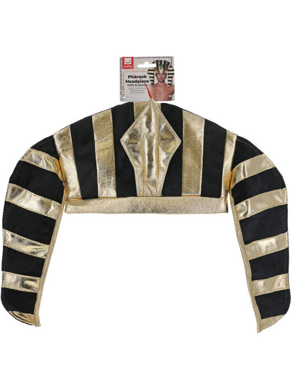 Pharaoh Headpiece Adult Black Gold Egyptian Costume Accessory 2