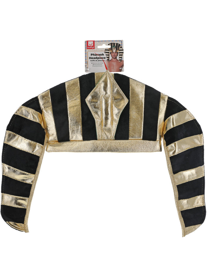 Pharaoh Headpiece Adult Black Gold Egyptian Costume Accessory