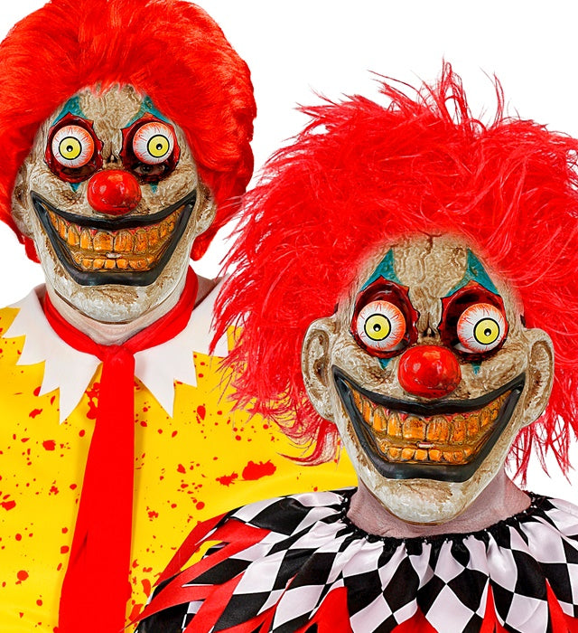 Mask Goggly Eyes Horror Clown Pvc