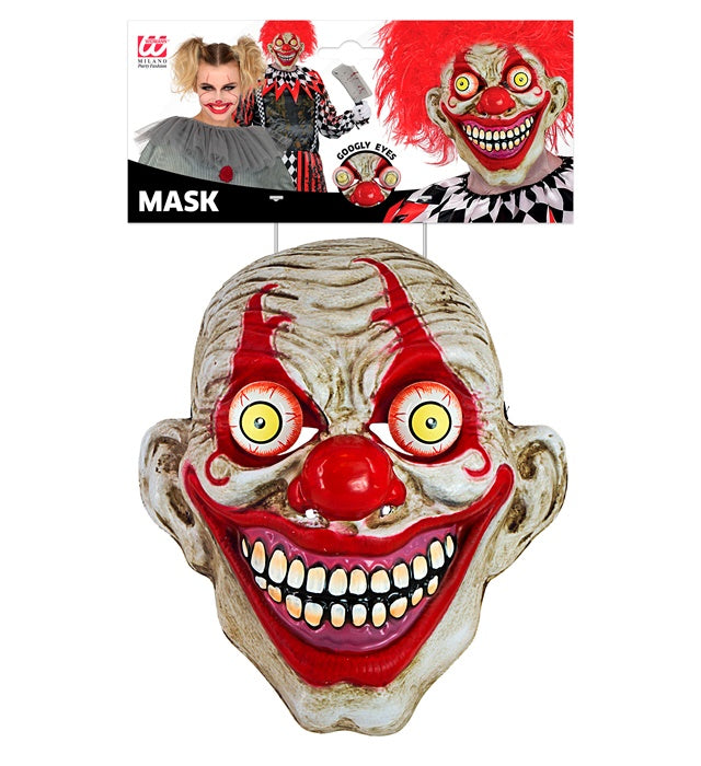 Mask Goggly Eyes Horror Clown Pvc