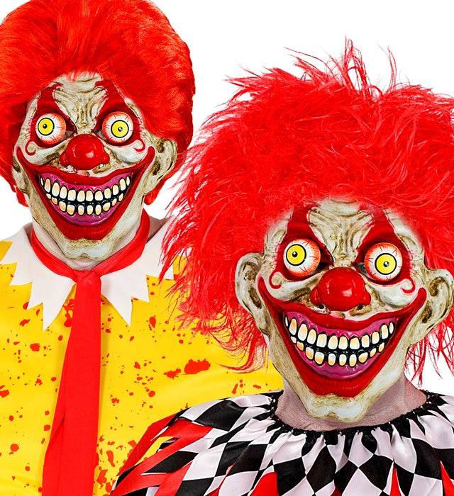 Mask Goggly Eyes Horror Clown Pvc