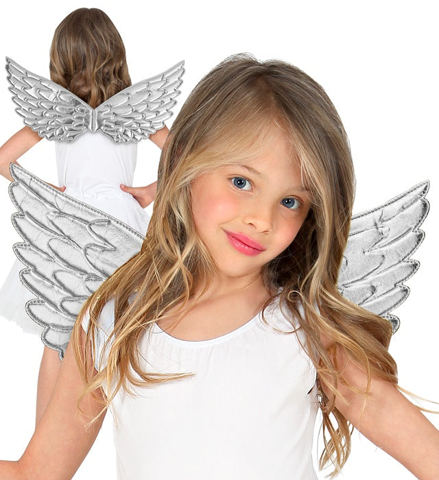 Silver Fabric Wings 43X22 Cm
