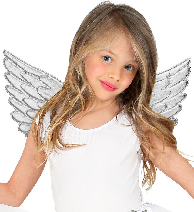 Silver Fabric Wings 43X22 Cm
