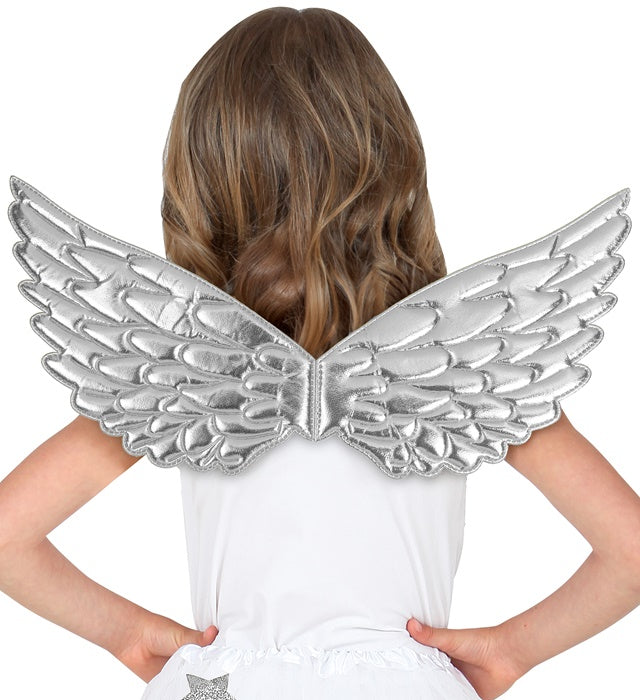 Silver Fabric Wings 43X22 Cm