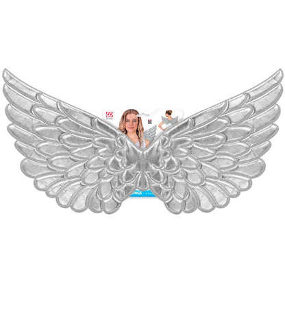 Silver Fabric Wings 57X26 Cm