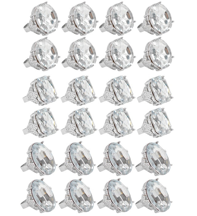 Diamond Rings In Display Box - 3 Styles Ass. 