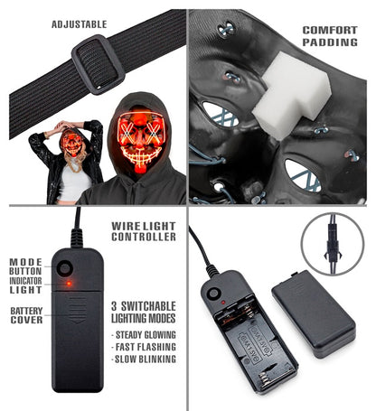 Red Led Scary Mask