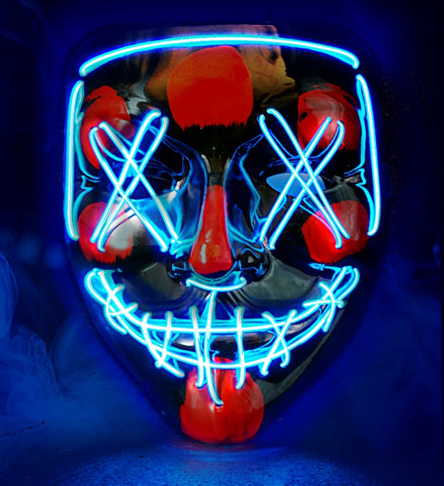 Blue Led Scary Mask