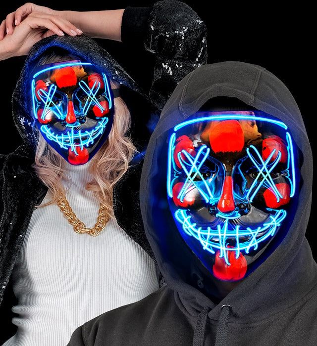 Blue Led Scary Mask