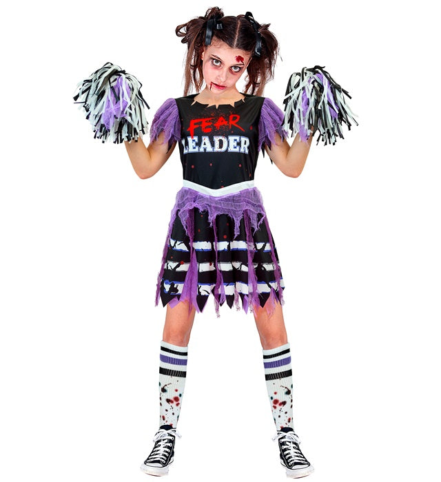 Zombie Cheerleader  Dress, Socks, Pom Poms  