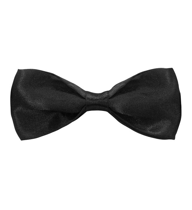 Black Bow Tie Satin