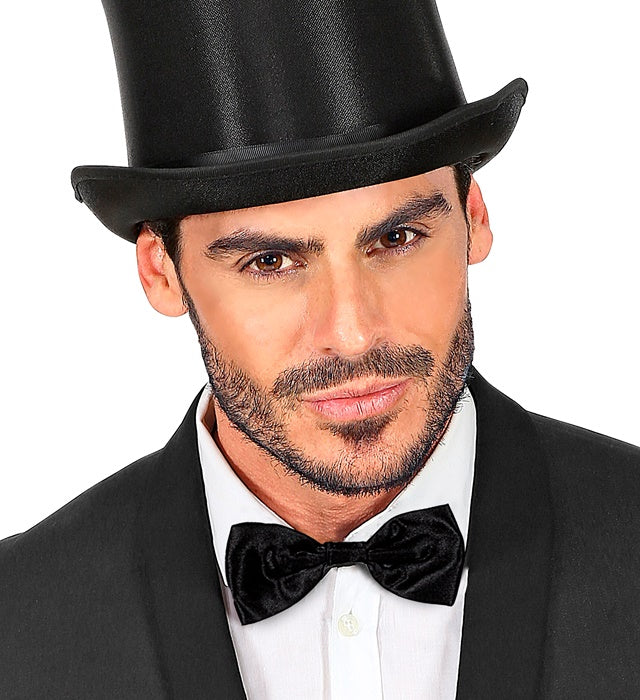 Black Bow Tie Satin
