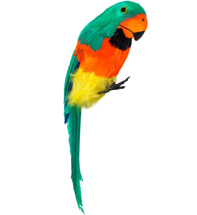 Green Feathered Parrot 40 Cm