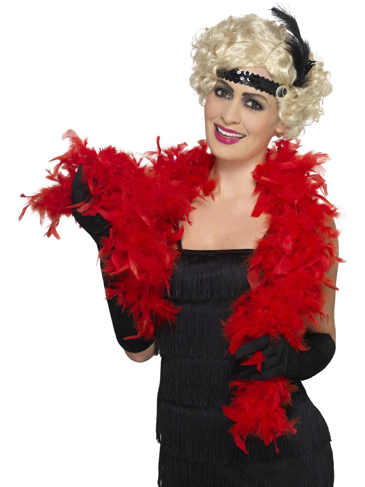 Feather Boa Red 50g 150cm Adult Costume Accessory 1