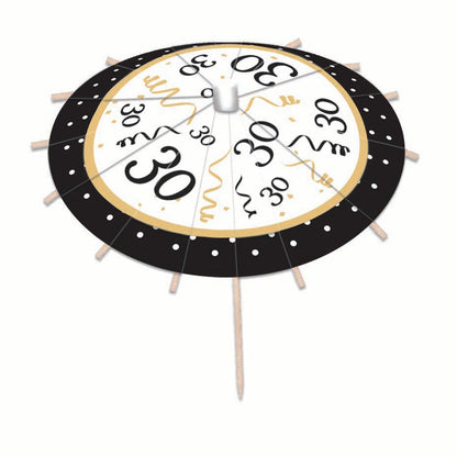 30th Birthday Drink Umbrellas Pack of 12 1