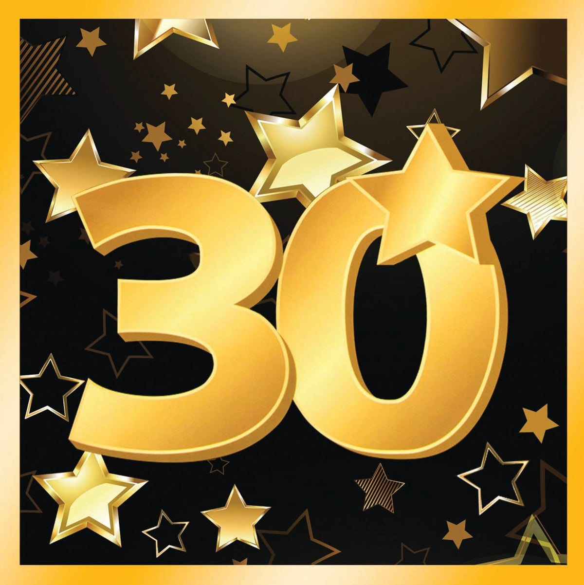 30th Birthday Napkins 13" 16 In Pkt 2